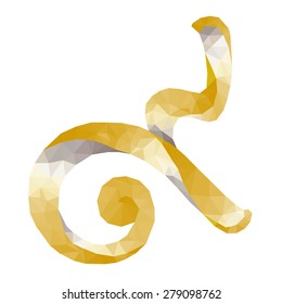 Thai number 9 geometric form.
