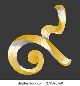 Thai number 9 geometric form.