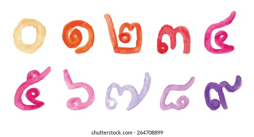 Thai Number. From Zero to Nine.