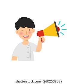 Thai nurse cartoon character. vector