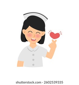 Thai nurse cartoon character. vector