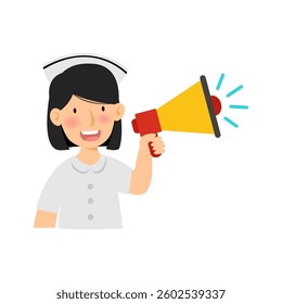 Thai nurse cartoon character. vector