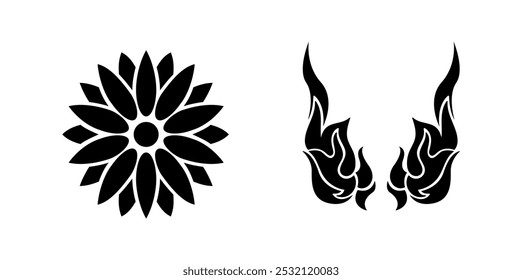 Thai ornaments pack on black colour