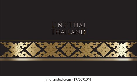 Thai Painting, Luxuries Abstract Baclground. packaging. Ornate Damask flower ornament, Ideal for printing on fabric or paper for Wallpapers, Textile, Wrapping.