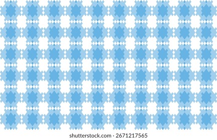 Patrón tailandés, diamante Abstractas Patrón geométrico sin fisuras con dos estrellas de diamante azul de fondo de tablero de ajedrez, diseño de patrón de estrella de repetición para la impresión de tela, patrón de estrella