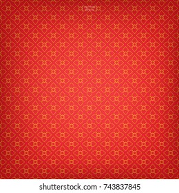 Thai pattern background of flower element. Asian traditional art design. Vector illustration.