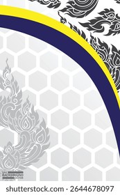 Thai pattern background image design vector illustration