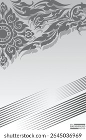 Thai pattern background image design vector illustration