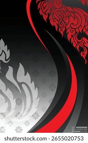 Thai pattern background image design vector illustration