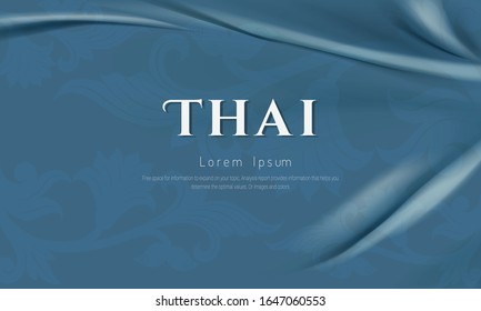 Thai pattern background, Thai pattern traditional concept, Asian traditional art design. Vector illustration.