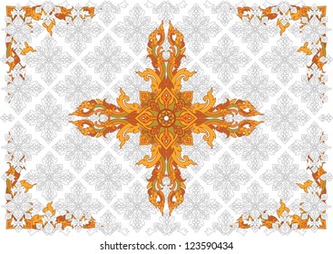 Thai pattern can be apply for tattoo ,pattern or background