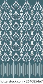
Thai pattern, contemporary, graphic, teal, soundwave

