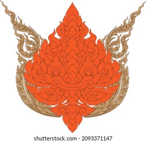 Thai pattern, delicate, beautiful, beautiful color