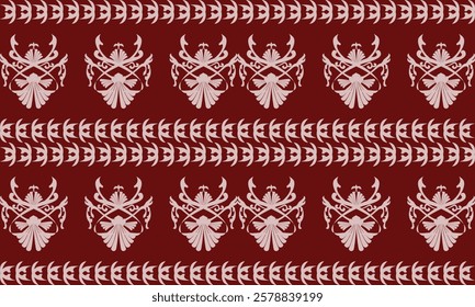 Thai pattern design, blend of geometric patterns, seamless patterns, embroidered, fashion style, modern, luxury, carpet design, covers, wallpaper, wrapping paper, bags, fabric, clothing.