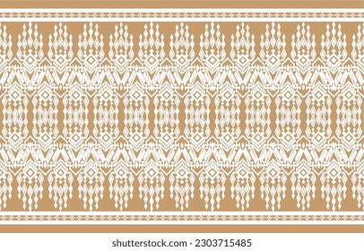 Thai pattern figure tribal Thai geometric ethnic oriental pattern traditional on blue background.Aztec style,embroidery,abstract,vector illustration.design for texture,fabric,clothing,wrapping,carpet.