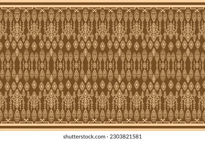 Thai pattern figure tribal Thai geometric ethnic oriental pattern traditional on background.Aztec style,embroidery,abstract,vector illustration.design for texture,fabric,clothing,wrapping,carpet.