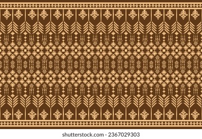 Thai  pattern figure tribal Thai geometric ethnic oriental pattern traditional on background.Aztec style,embroidery,abstract,vector illustration.design for texture,fabric,clothing,wrapping,carpet