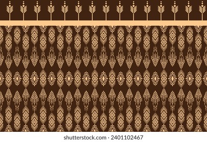 Thai pattern figure tribal Thai geometric ethnic oriental pattern traditional on background.Aztec style,embroidery,abstract,vector illustration.design for texture,fabric,clothing,wrapping,carpet.