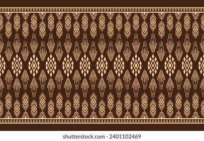 Thai pattern figure tribal Thai geometric ethnic oriental pattern traditional on background.Aztec style,embroidery,abstract,vector illustration.design for texture,fabric,clothing,wrapping,carpet.