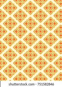 Thai pattern geometric pattern flower 