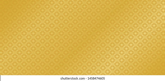 Thai Pattern golden background - Vector