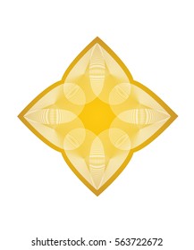 Thai pattern inspired golden logo