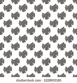 Thai pattern. Line Thai, The Arts of Thailand. on white background. vector illustration