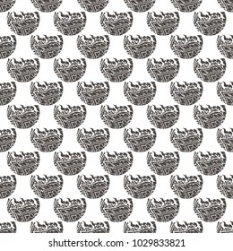 Thai pattern. Line Thai, The Arts of Thailand. on white background. vector illustration