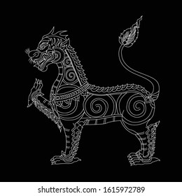 Thai pattern lion Shirt animal