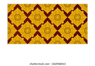 thai pattern, paintings of ancient Thai art that can be found from the literature walls in Buddhist art, Thai art