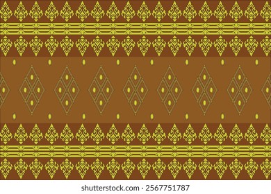 thai pattern seamless, red and gold Thai background, thai pattern temple, gold Thai art, Buddhism temple element, and background pattern decoration motifs for pillar pattern.