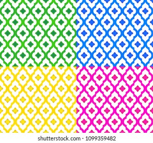 Conjunto tailandés de fondo de forma moderna y colorida para la ilustración vectorial de diseño, 