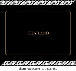 Thai Pattern supreme on black background