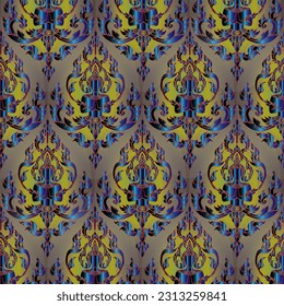 Thailändisches Muster, Thep Phanom-Muster, Illustration, Muster-Design antike Kunst Retro-Grafik-Ornament dekorative Muster Tapete