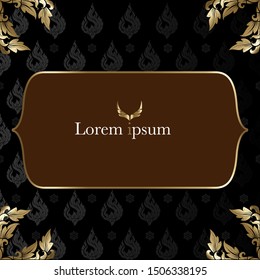 Thai pattern traditional concept The Arts of Thailand. Vector illustration with copy space.

