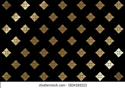 Thai pattern traditional concept The Arts of Thailand. Line Thai modern, illustrations clips art, Luxury background, Ideal for printing on fabric, paper, Wallpapers,Textile, Wrapping, Packaging.