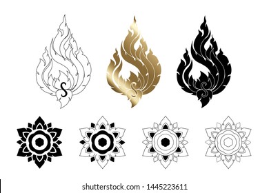 Thai pattern, Vector illustration, Set of Thai art element