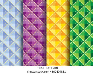 Thai Pattern Vector,Colorful Illustration