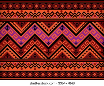 Peruvian American Indian Pattern Tribal Ethnic Stock Vector (Royalty ...