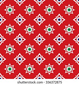 Thai pattern in wall painting