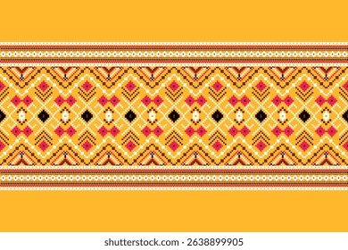 Thai pattern,geometric ethnic floral pattern background,geometric oriental pattern traditional,Aztec style,abstract background,vector illustration.design for texture,fabric,clothing,decoration,print.