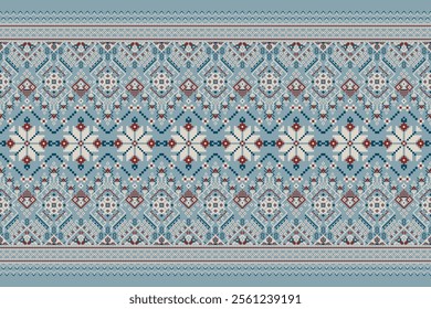 Thai pattern,geometric Thai floral pattern,geometric ethnic oriental pattern traditional,vector illustration,Aztec style,abstract background.design for texture,fabric,clothing,decoration,print,sarong.