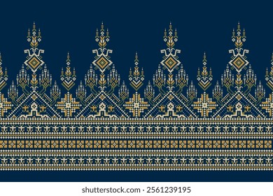 Thai pattern,geometric Thai floral pattern,geometric ethnic oriental pattern traditional,vector illustration,Aztec style,abstract background.design for texture,fabric,clothing,decoration,print,sarong.