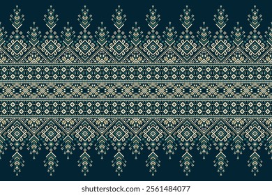 Thai pattern,geometric Thai floral pattern,geometric ethnic oriental pattern traditional,vector illustration,Aztec style,abstract background.design for texture,fabric,clothing,decoration,print,sarong.