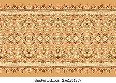 Thai pattern,geometric Thai floral pattern,geometric ethnic oriental pattern traditional,vector illustration,Aztec style,abstract background.design for texture,fabric,clothing,decoration,print,sarong.