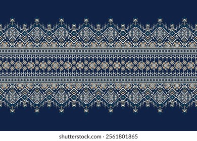 Thai pattern,geometric Thai floral pattern,geometric ethnic oriental pattern traditional,vector illustration,Aztec style,abstract background.design for texture,fabric,clothing,decoration,print,sarong.