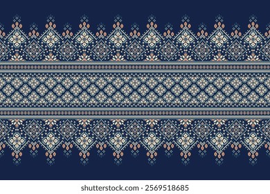 Thai pattern,Thai floral pattern,Thai geometric ethnic pattern,geometric oriental embroidery,Aztec style,abstract background,vector illustration.design for texture,fabric,clothing,decoration,print