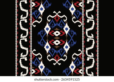 Thai pattern,Thai Ikat floral pattern,thai background,Ikat floral pattern,vector illustration,Aztec style,abstract background.design for textile,fabric,clothing,decoration,print,sarong,scarf,carpet.