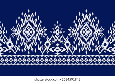 Thai pattern,Thai Ikat floral pattern,thai background,Ikat floral pattern,vector illustration,Aztec style,abstract background.design for textile,fabric,clothing,decoration,print,sarong,scarf,silk