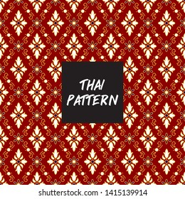 Thai pattern.Wallpaper, Abstract background,Tablecloths, Clothes, Shirts, Dresses, Bedding, Blankets and other textile products-EPS10